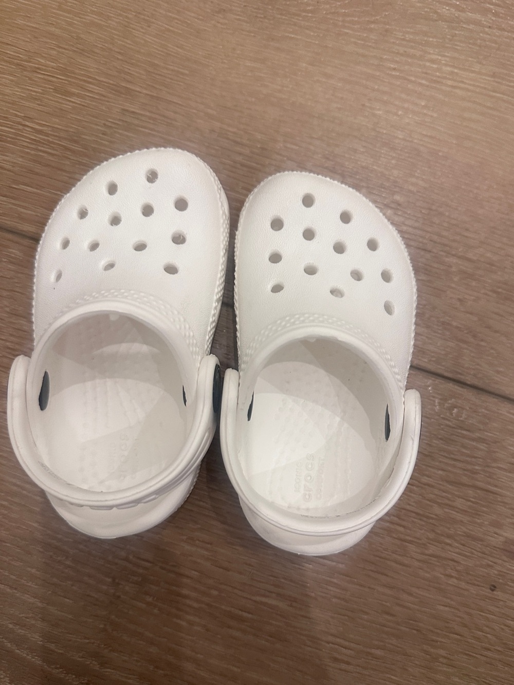 CROCS toddler White Slip-On Clogs
